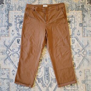 Studio Blue "Dawn" Wide-Leg Utility Pants I Size 16 I Brown I NWOT